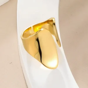 Simple Style Commute Plating Geometric Open Rings - Image 4