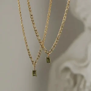 Small Stone Pendant Necklace - Image 2