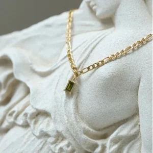 Small Stone Pendant Necklace - Image 3