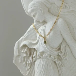 Small Stone Pendant Necklace - Image 4