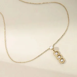 Streetwear Hollow Out Inlay Necklace - Image 2