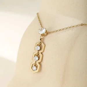 Streetwear Hollow Out Inlay Necklace - Image 1