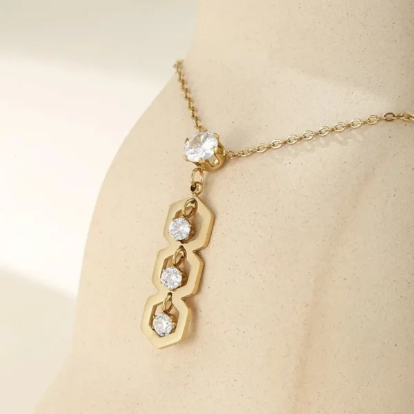 Streetwear Hollow Out Inlay Necklace – 2