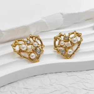 Vacation Classic Style Heart Shape Earrings - Image 1
