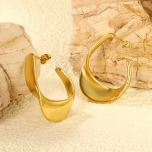 Vintage Style Simple Style C Shape Ear Studs - Image 3