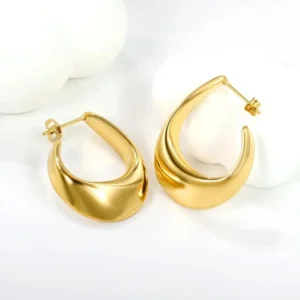 Vintage Style Simple Style C Shape Ear Studs - Image 1