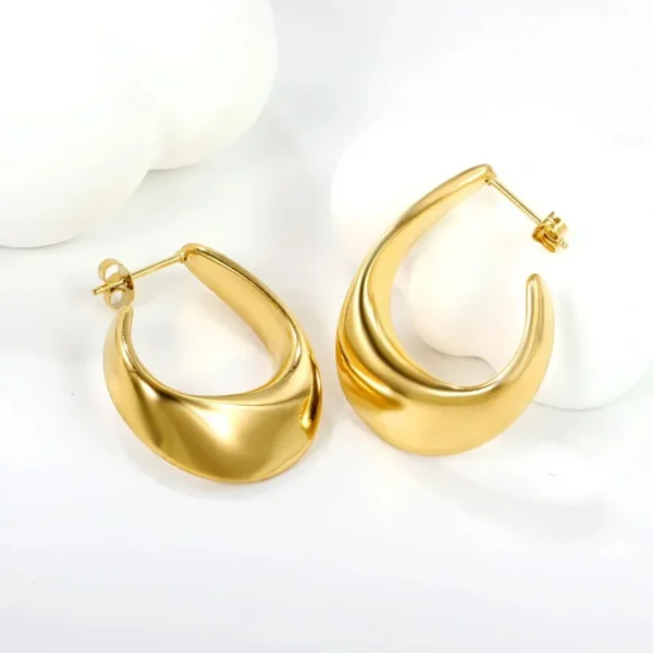 Vintage Style Simple Style C Shape Ear Studs – 3