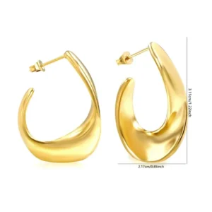 Vintage Style Simple Style C Shape Ear Studs - Image 5