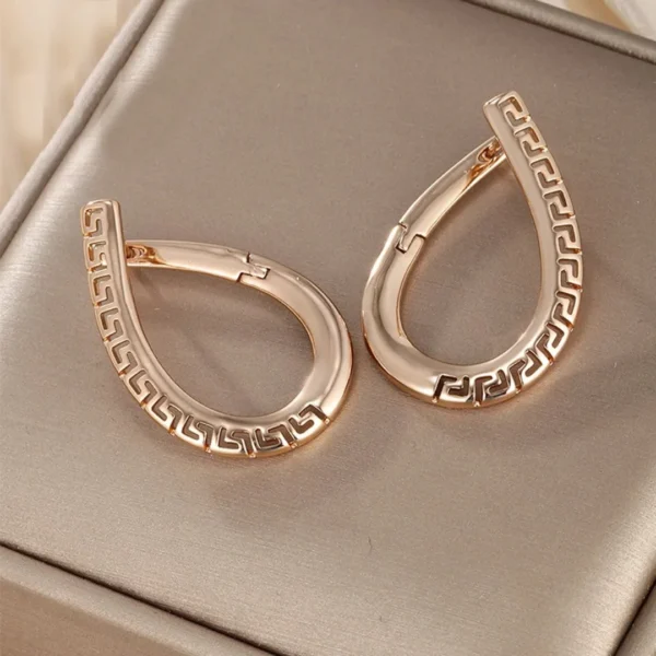 Water Droplets Plating Hollow Earrings – 2